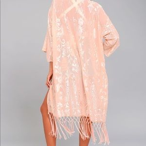 Lulus pink kimono never worn tags still attached.